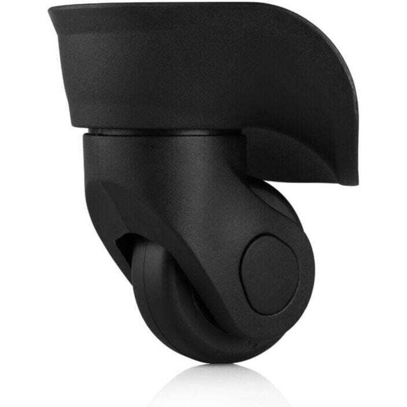 foto del prodotto coppia di rotelle universali di ricambio per valigie, multidirezionali, silenziose, in gomma, resistenti e di lunga durata 2 pezzi, nere .