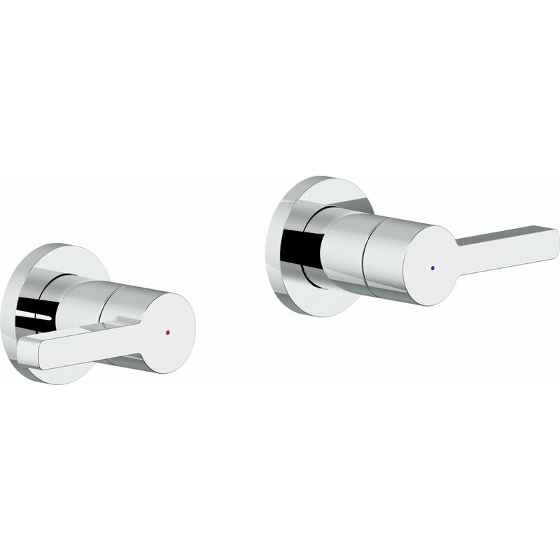 foto del prodotto coppia di rubinetti ad incasso per doccia nobili serie lira lrk116208 1t1cr cromato ottone