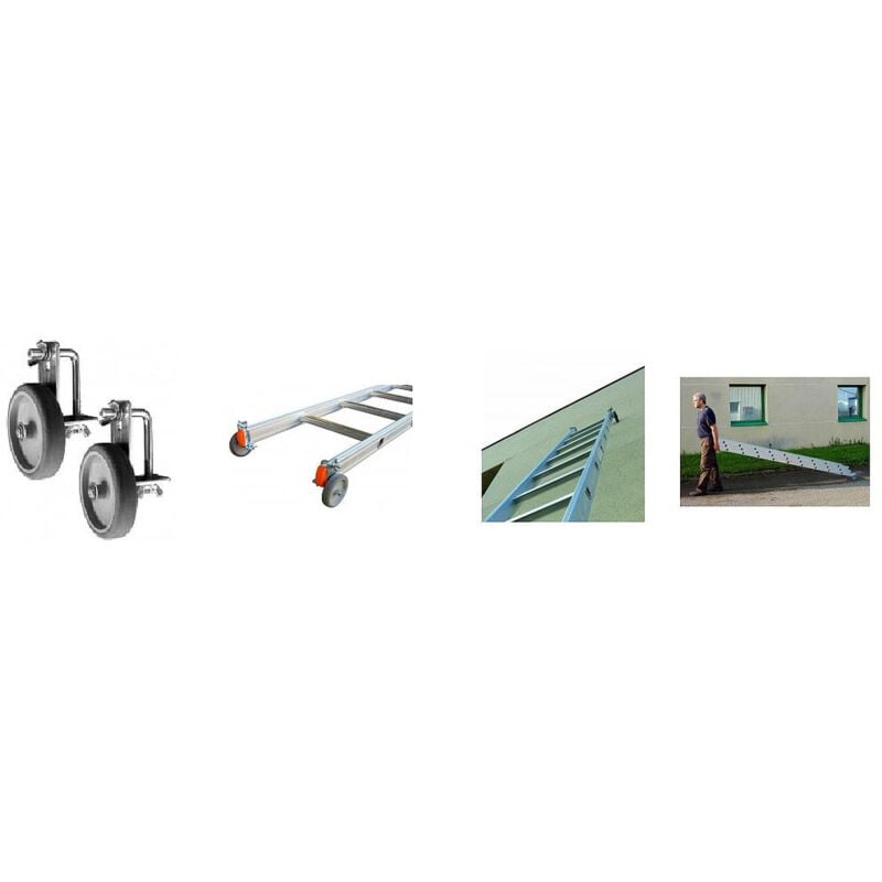 foto del prodotto coppia di ruote universali per scale