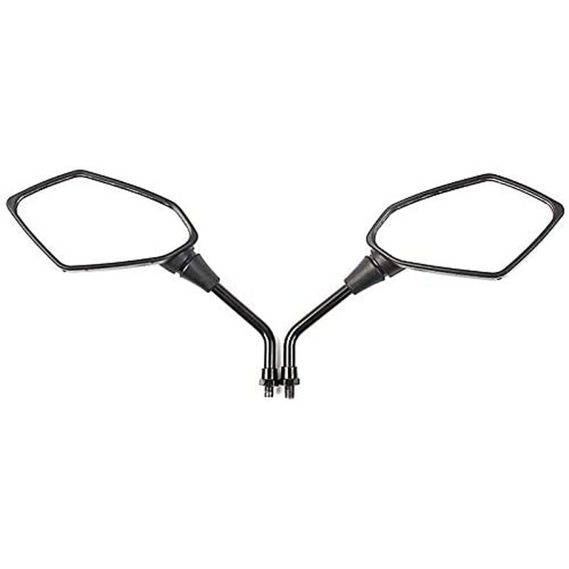 foto del prodotto coppia di specchietti retrovisori per moto specchietto retrovisore universale per scooter, moto, quad, atv, bici, bicicletta, bullone filettato da 8