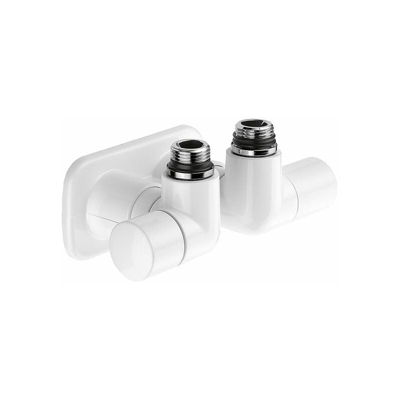 immagine 0 del prodotto coppia di valvole a doppia squadra per termoarredi versione destra high style colore bianco caleffi 400311 1 2