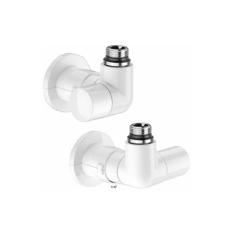foto del prodotto coppia di valvole per termoarredi high style caleffi 4003 4004 sinistra bianco
