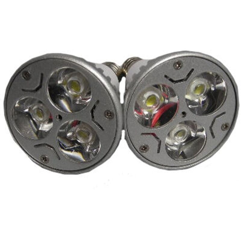 foto del prodotto coppia faretto lampada 3 led e14 bianco basso consumo