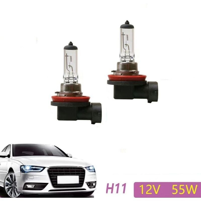 foto del prodotto coppia fari lampadine alogene auto attacco h11 bianco caldo 3000k 55w 12v 03726