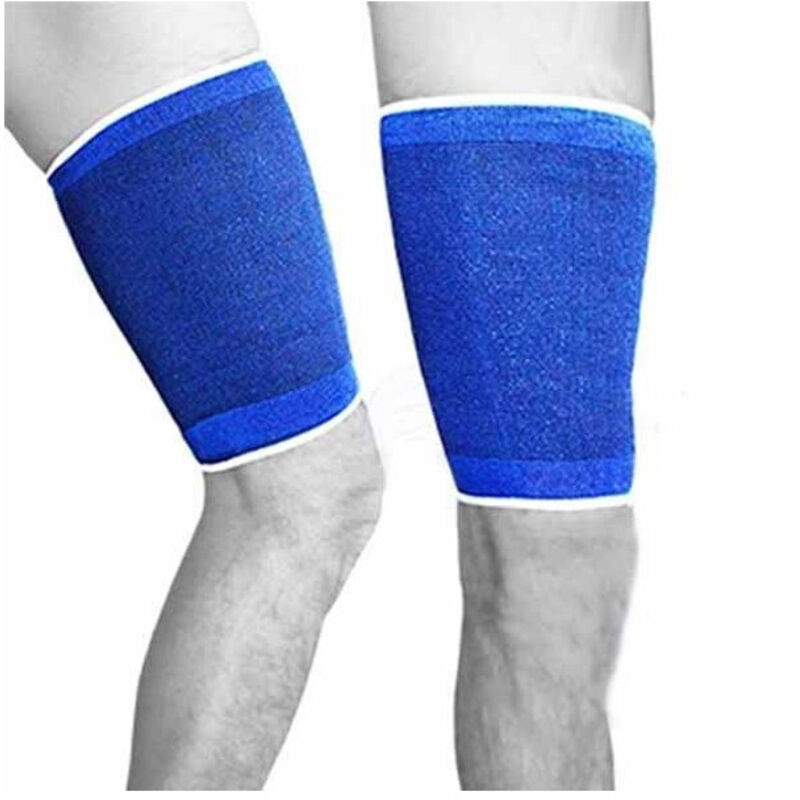 foto del prodotto coppia fascia elastica supporto per coscia polpacci anallergico e lavabile trade shop traesio