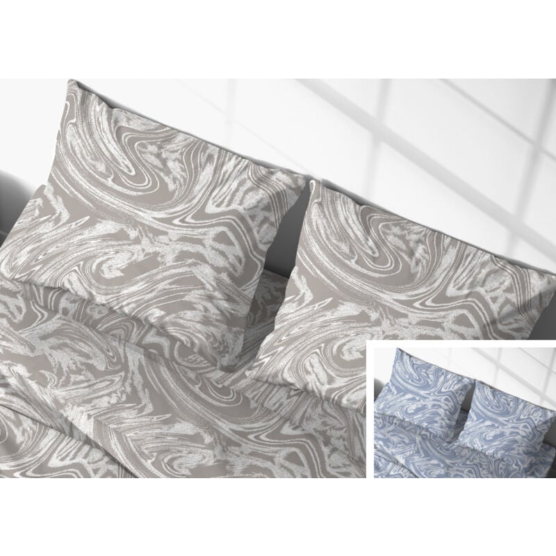 foto del prodotto coppia federe cuscino letto bottoni laterali 100 cotone disegno splash gi, misurafederecolorebeige