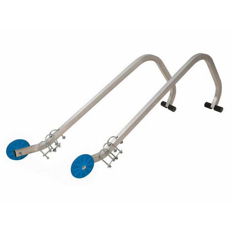 foto del prodotto coppia ganci per raggiungere il colmo del tetto silverline per scala da tetto 1015 mm 336094