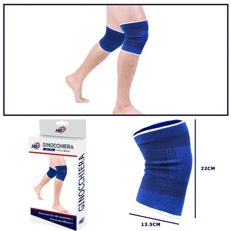 foto del prodotto coppia ginocchiere fascia elastica anallergica lavabile fitness sport palestra trade shop traesio