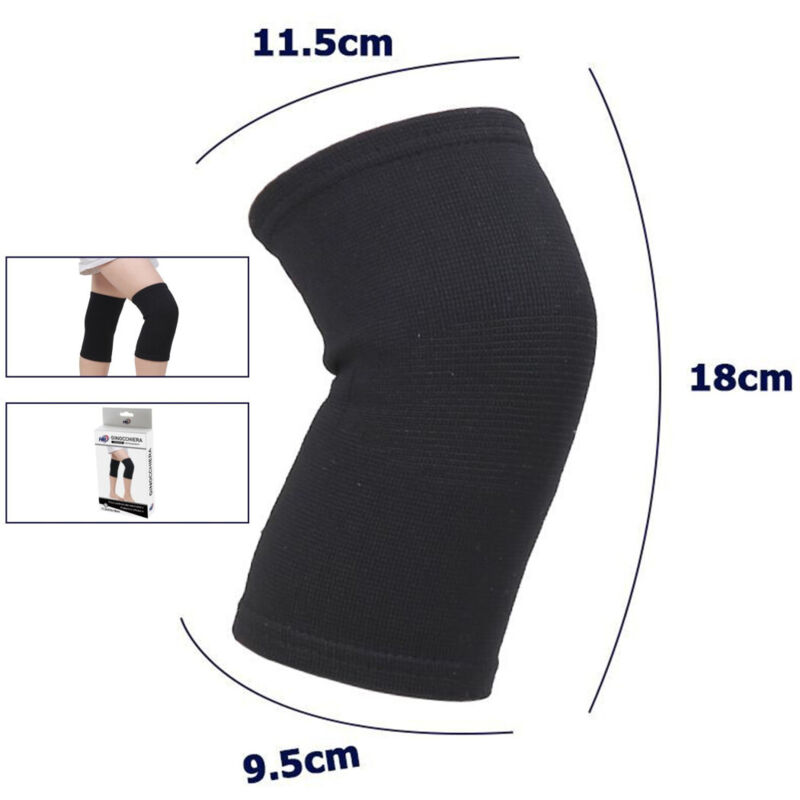 foto del prodotto coppia ginocchiere fascia elastica anallergica lavabile per bambini nero tg. s trade shop traesio