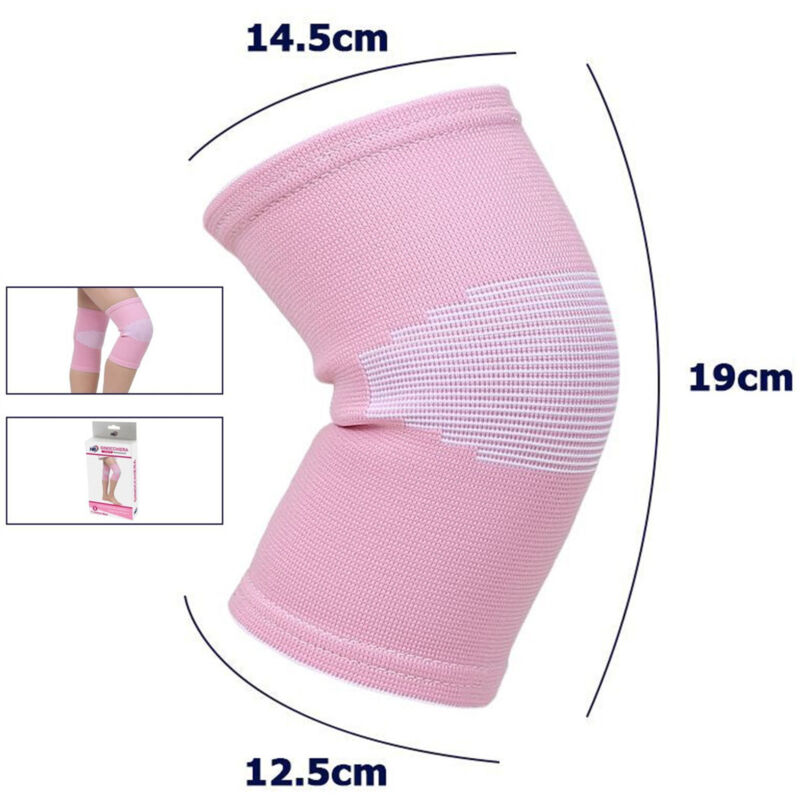 foto del prodotto coppia ginocchiere fascia elastica anallergica lavabile per bambini rosa tg. m trade shop traesio