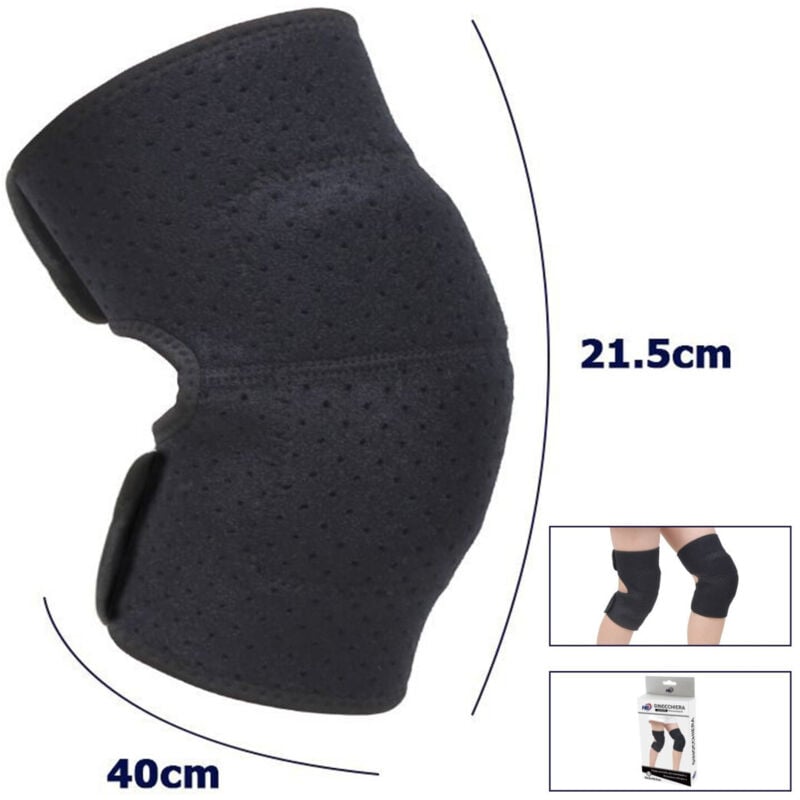 foto del prodotto coppia ginocchiere fascia tutore anallergica lavabile per bambini colore nero m trade shop traesio