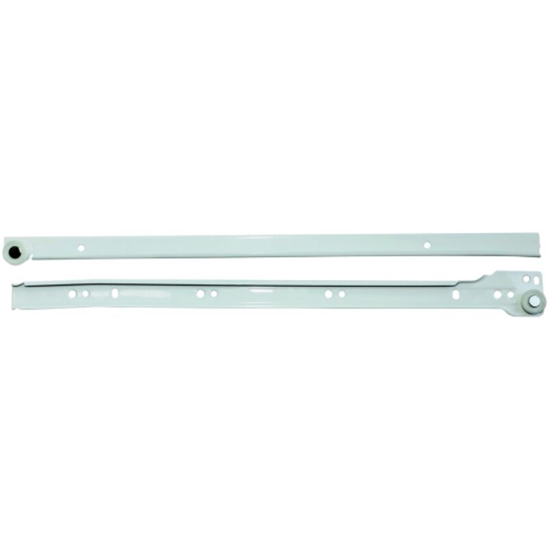 foto del prodotto coppia guide per cassetti scorrevoli in acciaio bianco 45 cm guida cassetto