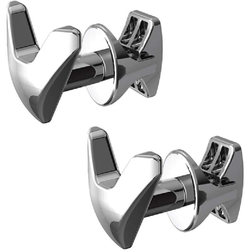 foto del prodotto coppia handy vip scaldasalviette - portasciugamani, si fissano direttamente sul radiatore scaldasalviette - cromati