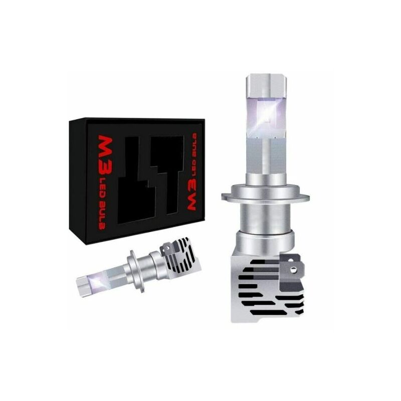 foto del prodotto coppia lampade a led per auto moto h1 m3 6500k 55w luce bianca art.11906