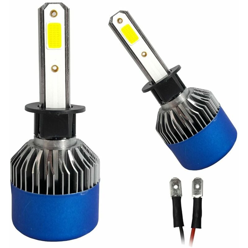 foto del prodotto coppia lampade fari auto lampadine h1 m2 canbus 3000 lumen 6000k 50w 12 32v