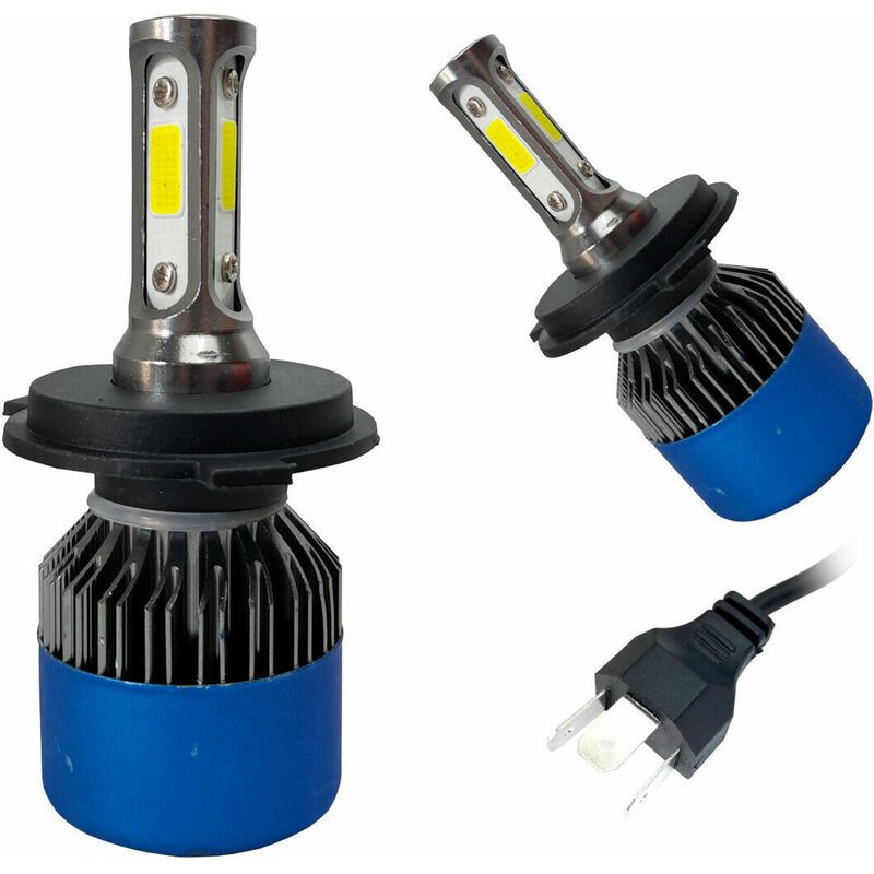 foto del prodotto coppia lampade fari auto lampadine h4 m2 canbus 3000 lumen 6000k 50w 12 32v