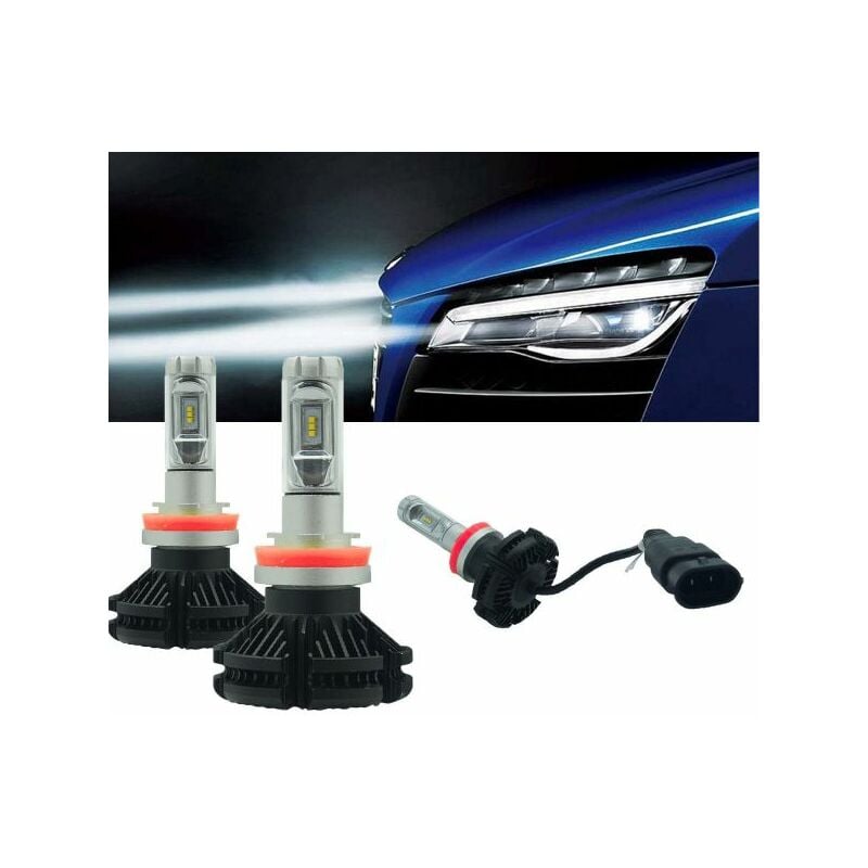 foto del prodotto coppia lampade led auto fari h11 x3 kit lampadine 50w 6000 lumen ip67