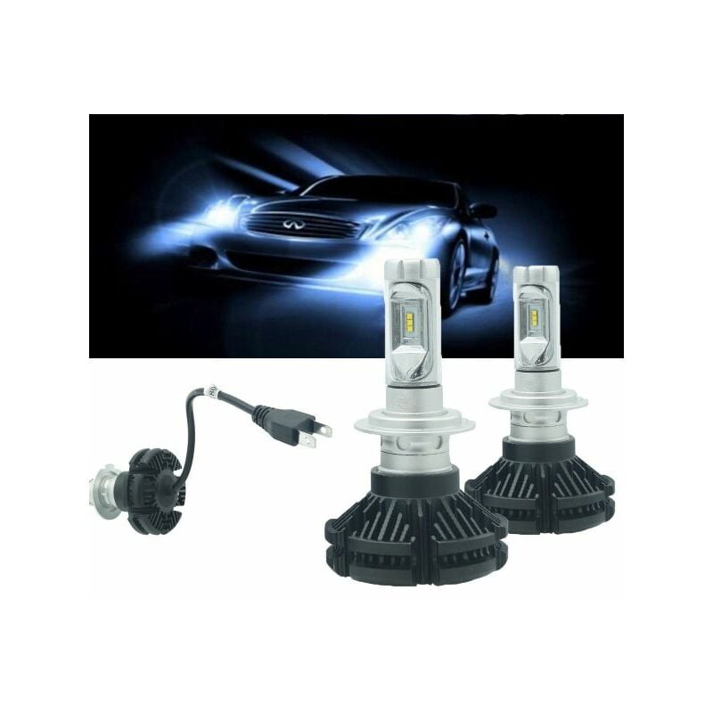 foto del prodotto coppia lampade led auto fari h7 x3 kit lampadine 50w 6000 lumen ip67