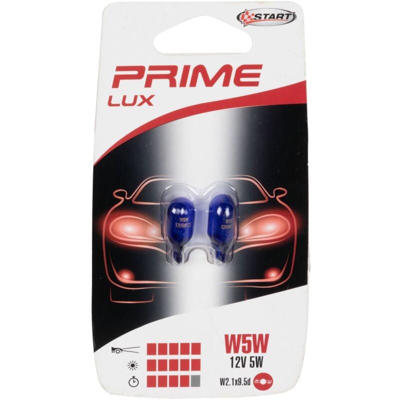 foto del prodotto coppia lampadine auto blu power in vetro w5w w2,1x9,5d 12v 5w
