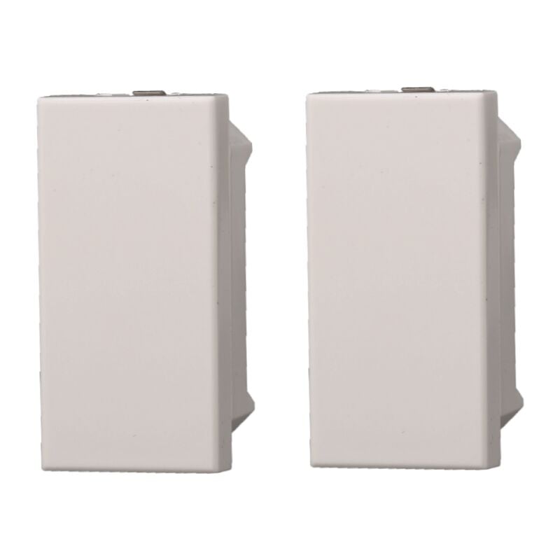 foto del prodotto coppia modulo falso polo copritasto 1p bianco compatibile bticino serie axolute ettroit