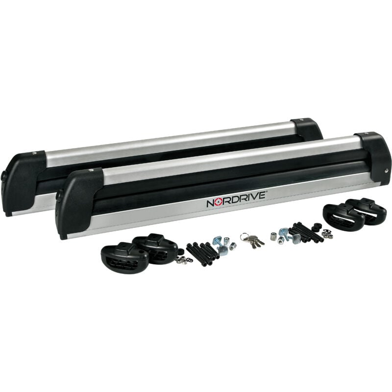 foto del prodotto coppia portasci nordrive pro-slider evo aluminium ps-60 argento - n40000