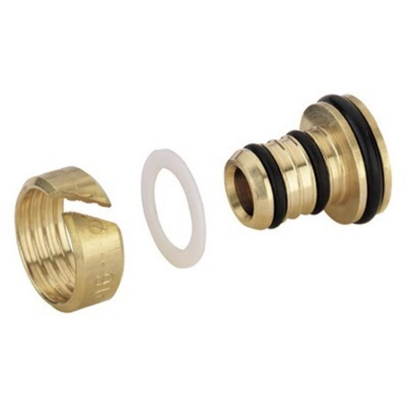 foto del prodotto coppia raccordi eurocono per tubazione in multistrato 16 x 2 mm