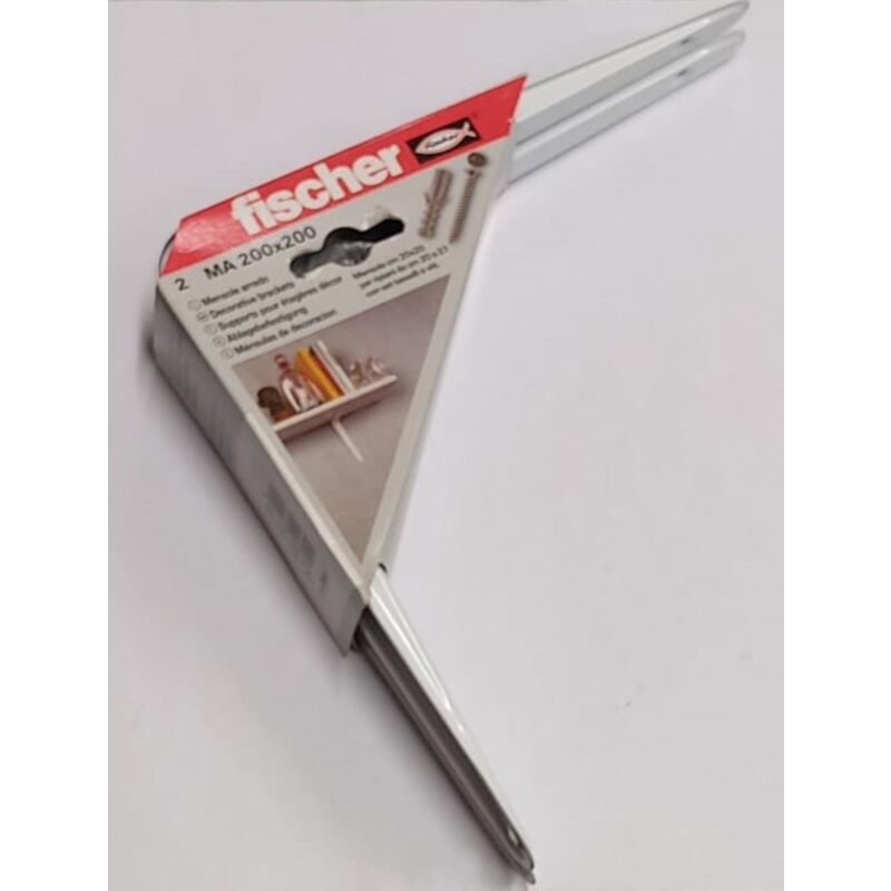 foto del prodotto coppia reggimensole per arredocasa 200x200mm - colore bianco - fischer