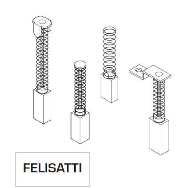 foto del prodotto coppia spazzole spazzola a carboncino ricambio per utensili felisatti 13701v 6x6x13 pz.2 (13701)