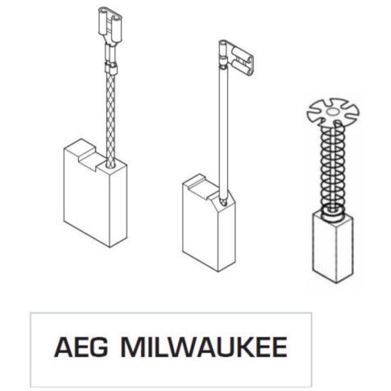 foto del prodotto coppia spazzole spazzola carboncino ricambio per utensili aeg milwaukee 13706v 5x8x14-16 pz.2 (13706)