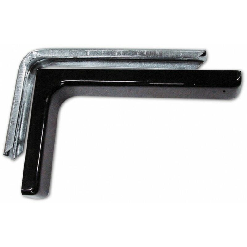 foto del prodotto coppia supporti per mensola reggimensola nera staffa per arredamento 18 cm