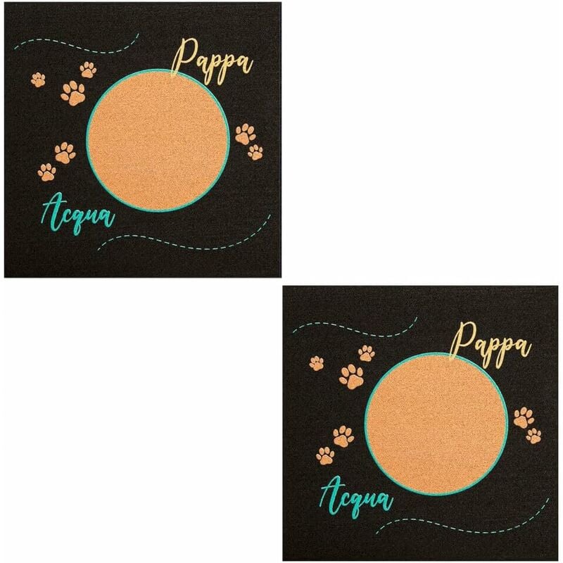 foto del prodotto coppia tappetini sottociotola gomma sostenibile antiscivolo 30x30 cm cane gatto dis.b