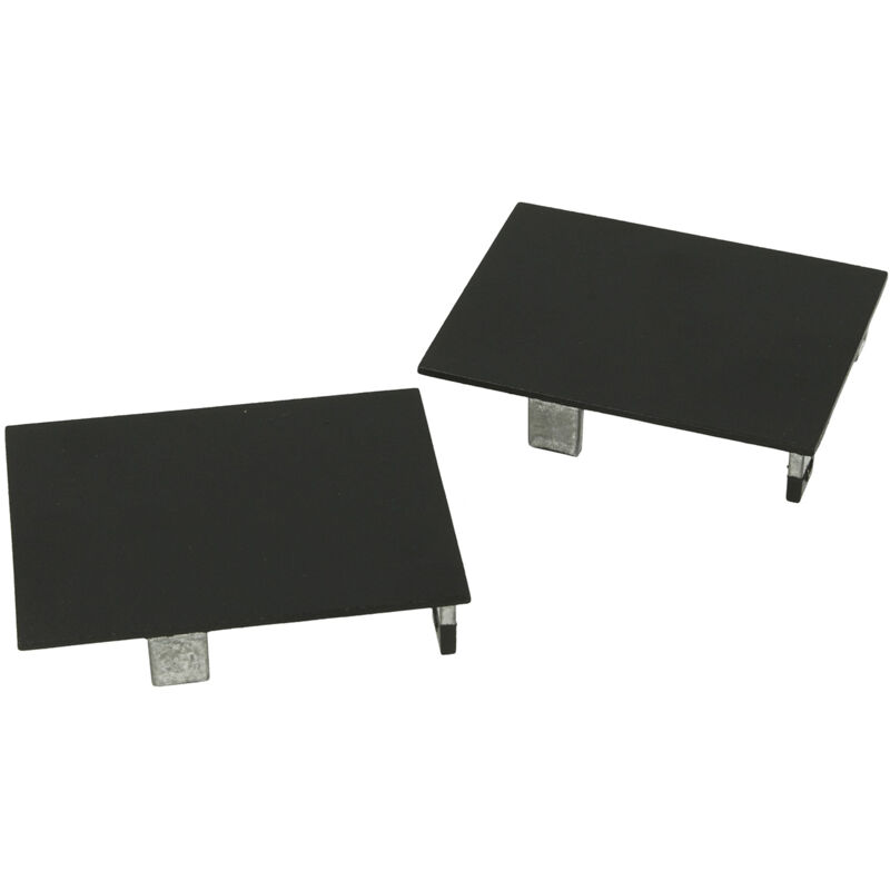 foto del prodotto coppia tappi coperture termine colore nero per chiusure profilo alluminio ba5570b