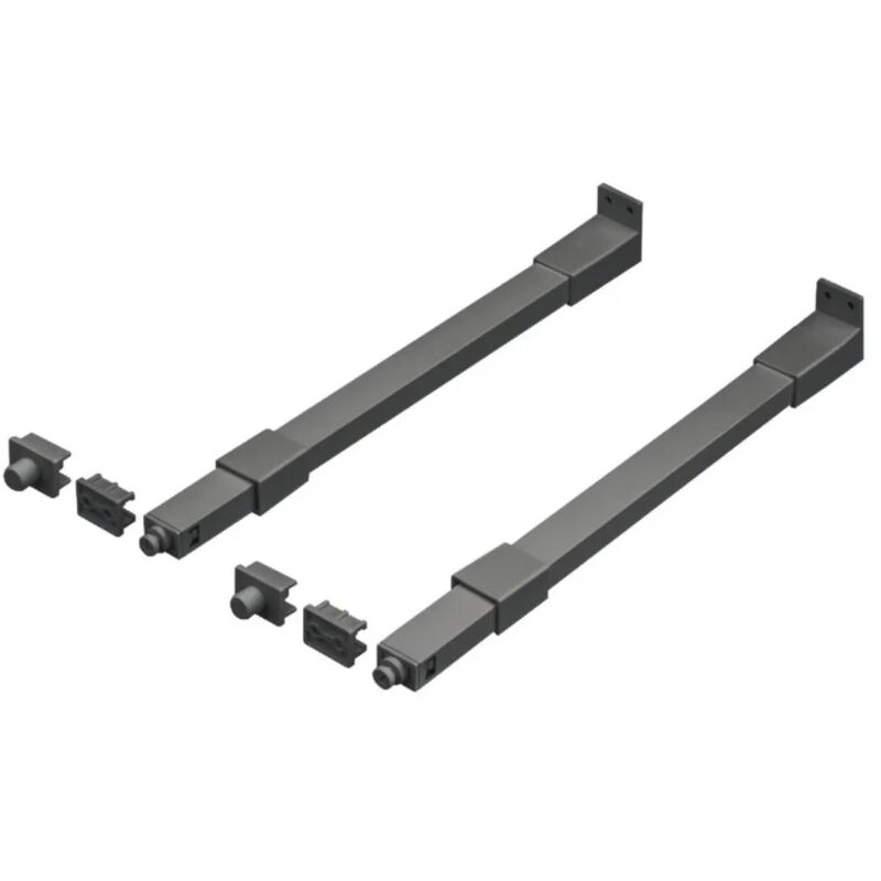 foto del prodotto copppia ringhiere hafele per cassetto antracite lunghezza 450 mm