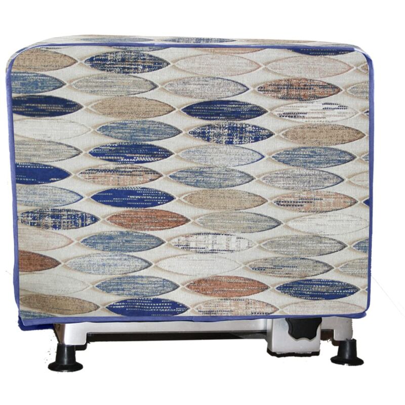 foto del prodotto copri affettatrice in cotone cm 43x56x31 made in italy geo blu 