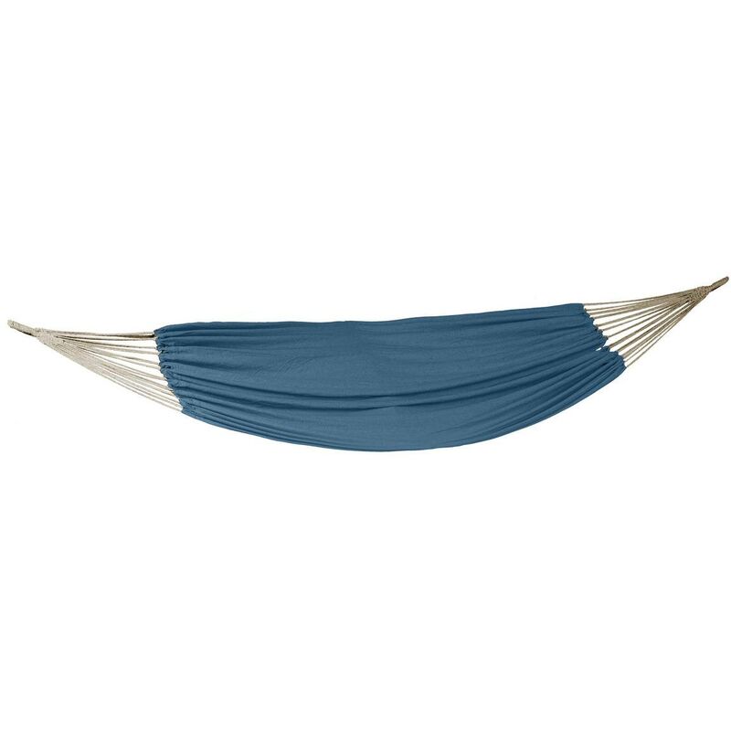 foto del prodotto copri amaca yaqui blu anatra 307x80cm in cotone hesp ride
