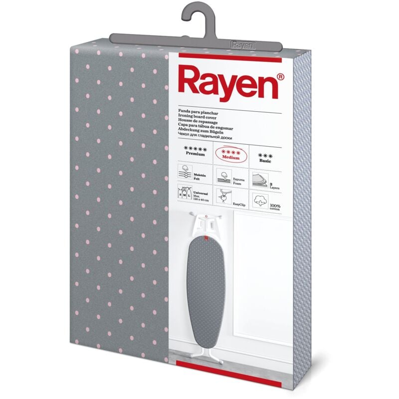 foto del prodotto copri asse da stiro rayen 6112.01 130 x 45 cm grigio