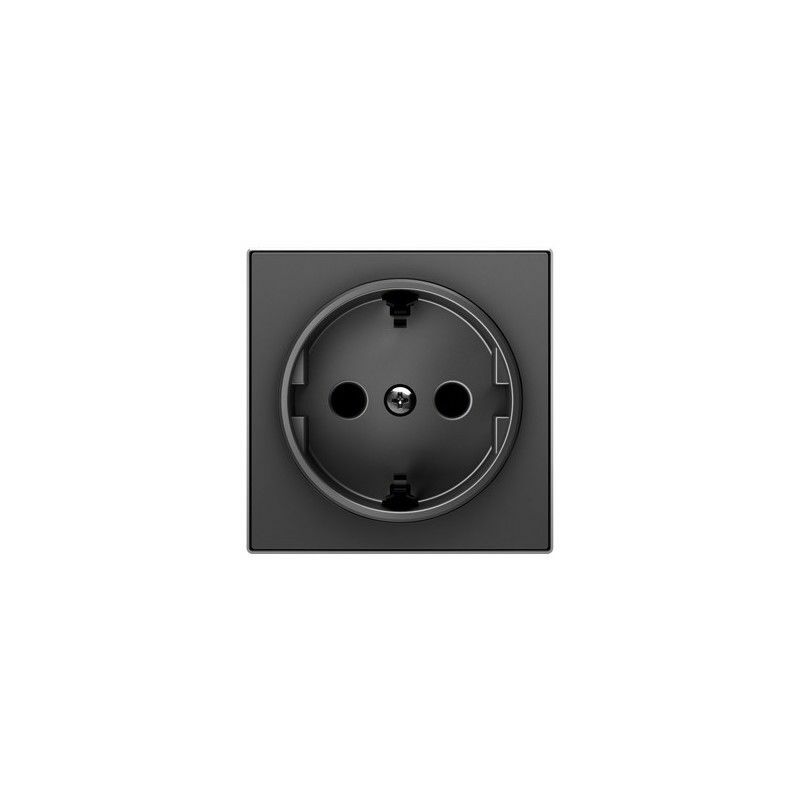 foto del prodotto copri base spina schuko 2p tt nero morbido niessen sky 8588 ns