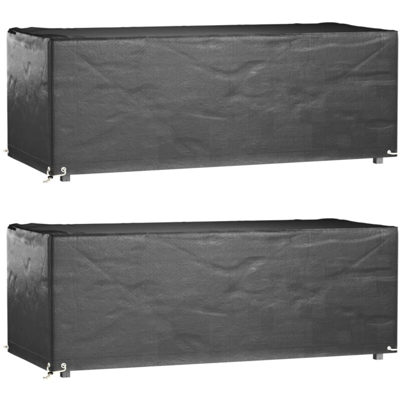foto del prodotto copri mobili giardino 2pz 8 occhielli 192x82x65cm rettangolare vidaxl