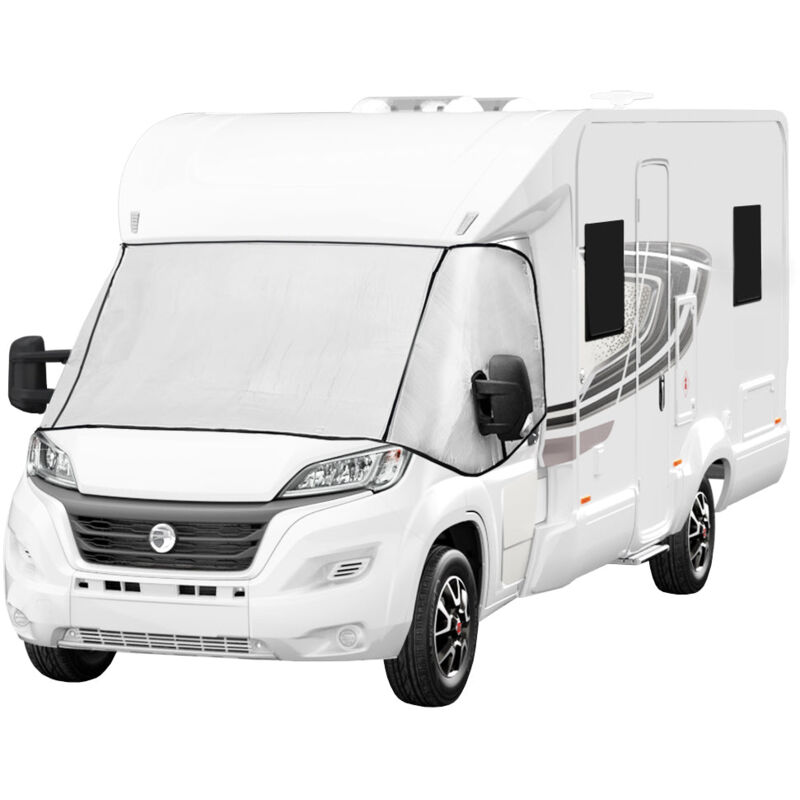 foto del prodotto copri parabrezza per camper rivestimento termico esterno per tutto l anno copri parabrezza a zip argento impermeabile in alluminio spugna tasche