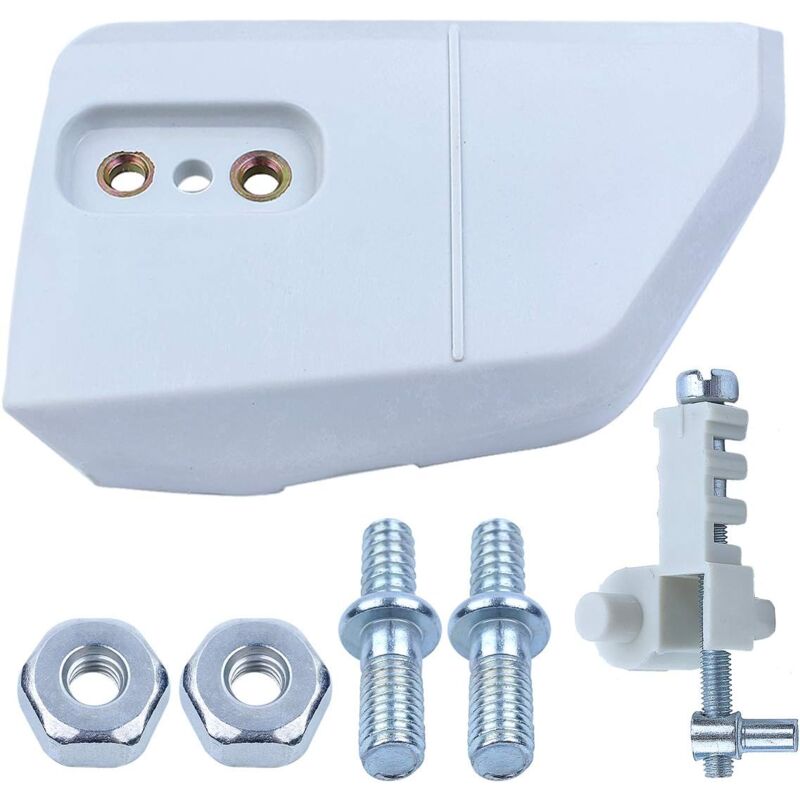 foto del prodotto copri pignone con tendicatena per motosega ms170 ms180 017 018 ms210 ms230 ms250 021 023 025, protezione catena tenditore prigioniero e dado 6 in