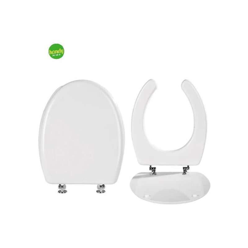 foto del prodotto copri water mdf per disabile bianco bianco damast