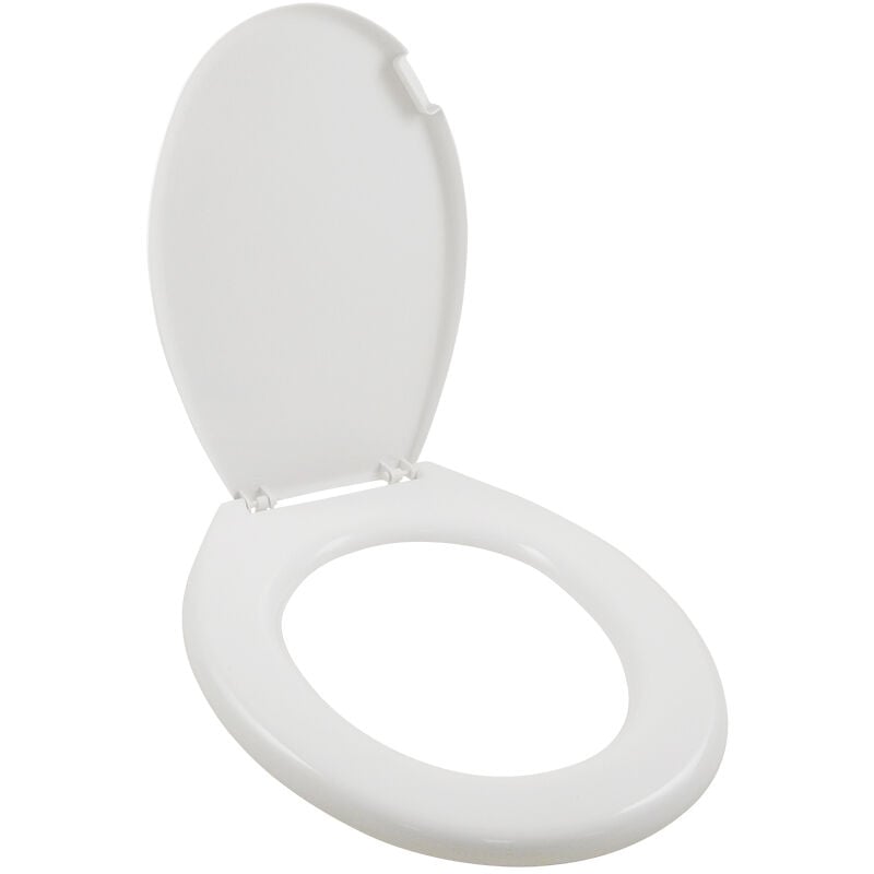 foto del prodotto copri water wc plastica bianca kit di montaggio con ganci incluso maury s