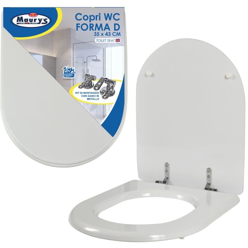 foto del prodotto copri wc forma d bianco kit incluso 35 x 43 maury s