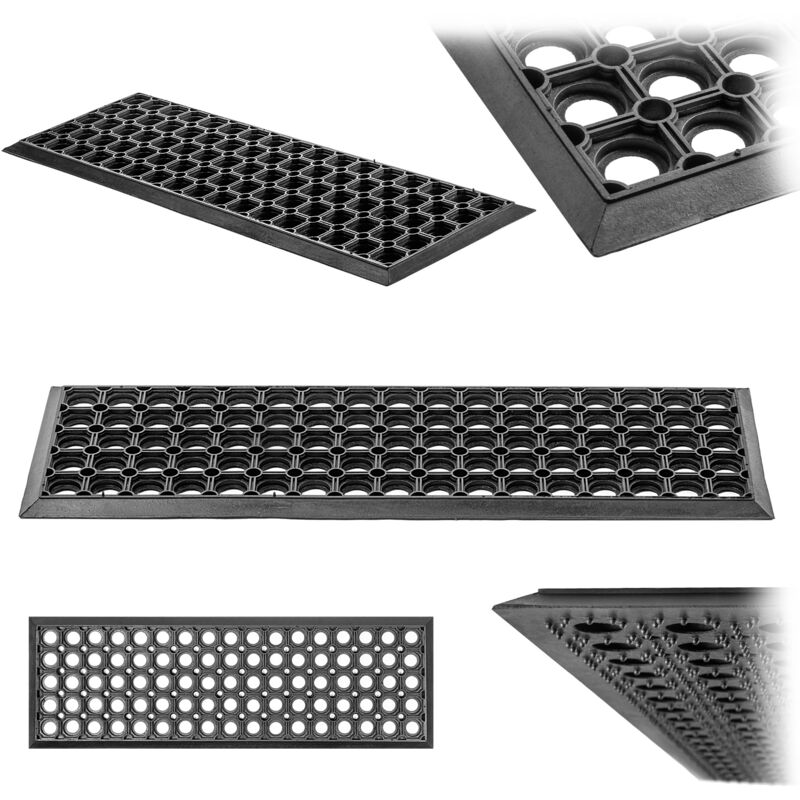 foto del prodotto copri zerbino per scale in gomma scavata con bordo da 75 cm, esterno