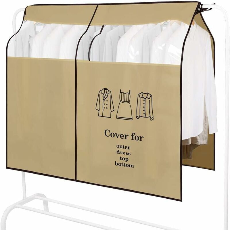 foto del prodotto copriabiti antipolvere copriabiti con finestra trasparente copriabiti universale copriabiti copriabiti per camicie abiti cappotti 120x110 cm.