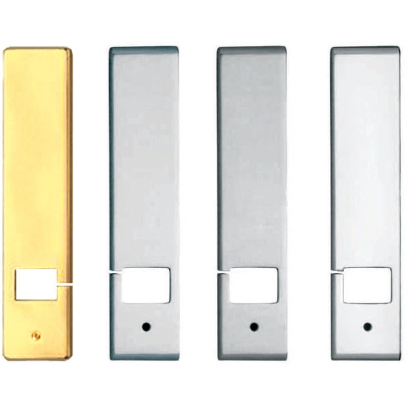 foto del prodotto copriavvolgitore rettangolare c taglio laterale modello eko in ottone mm.53x240h. in ottone cromato satinato
