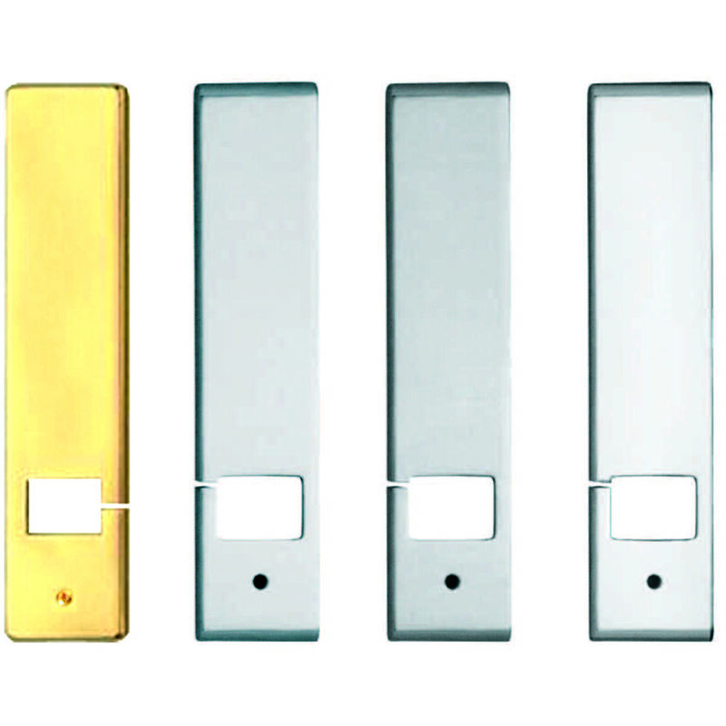 foto del prodotto copriavvolgitore rettangolare c taglio laterale modello eko in ottone mm.53x240h. in ottone lucido