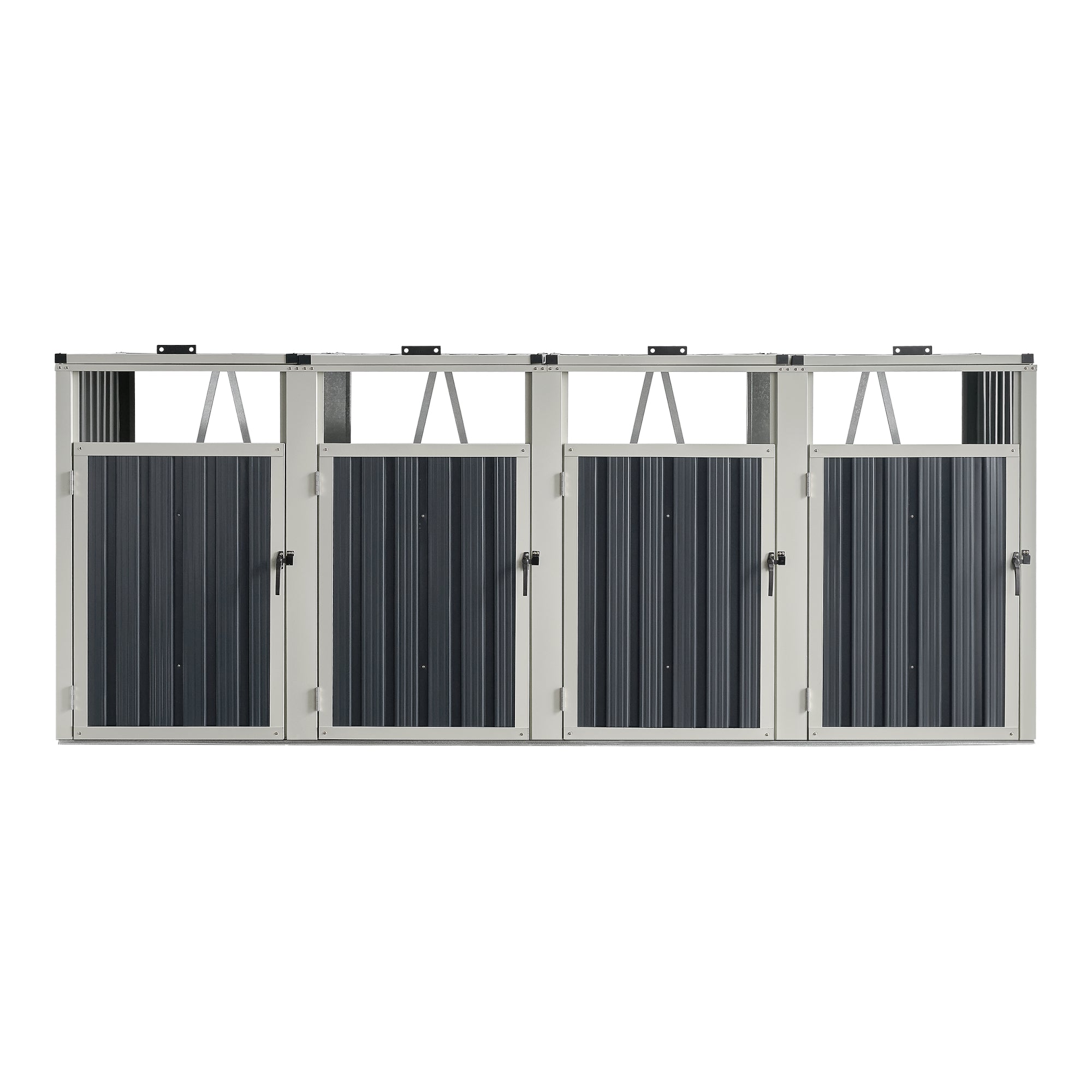 foto del prodotto copribidone 4 posti con ante con maniglia 121 x 292 x 82 cm grigio antracite 03 0006696