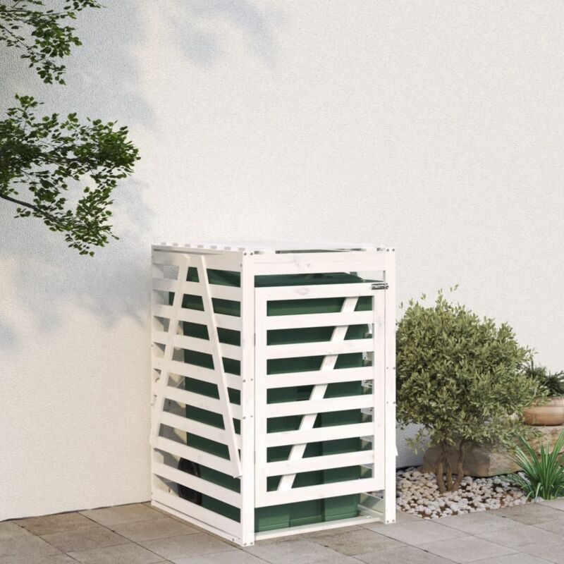 foto del prodotto copribidone bianco 84x90x128,5 cm in legno massello di pino vidaxl