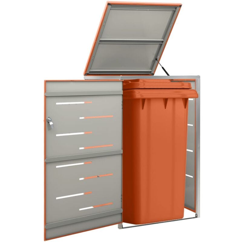 foto del prodotto copribidone per spazzatura singolo 69x77,5x112,5cm acciaio inox vidaxl